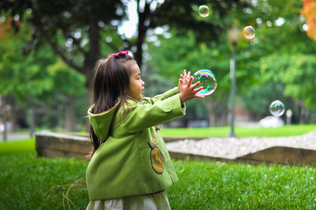 I'm constantly trying to catch bubbles but when I hold on too tight, they pop. A good metaphor I think,