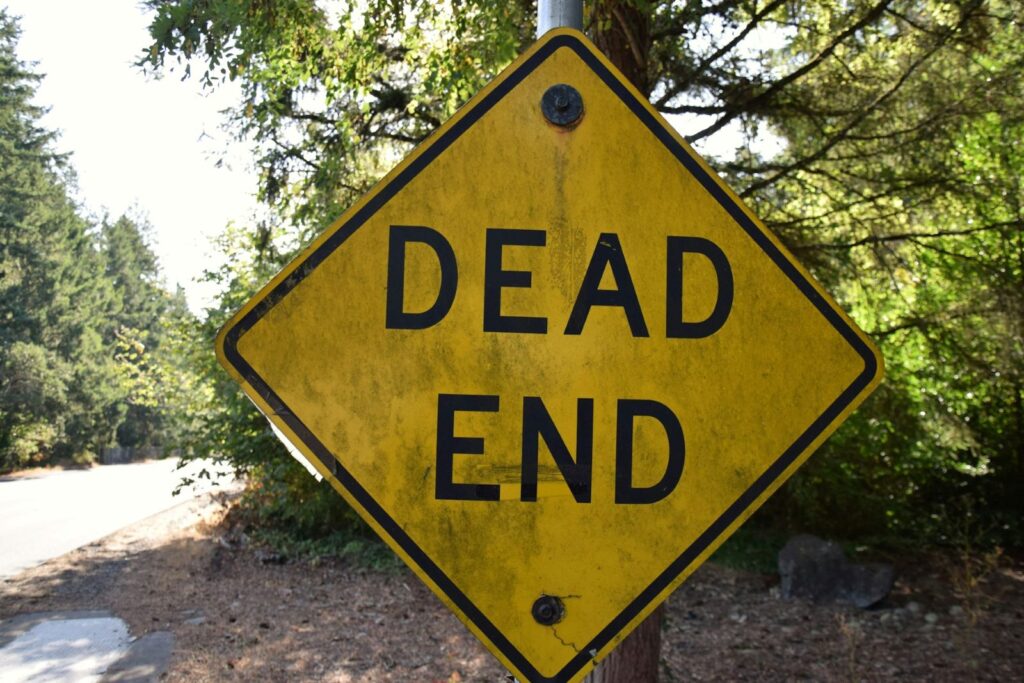 dead-end street sign